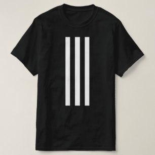Camiseta geométrica minimalista de tres líneas ver