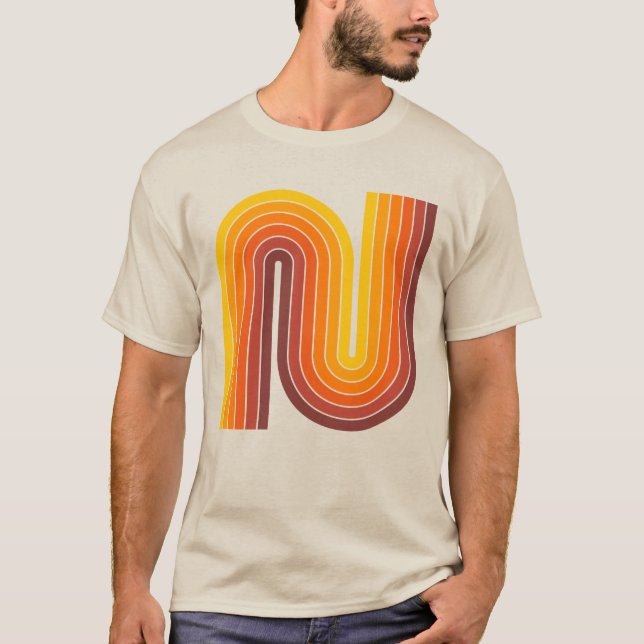 Camiseta geométrica retro de los años 70 (Anverso)