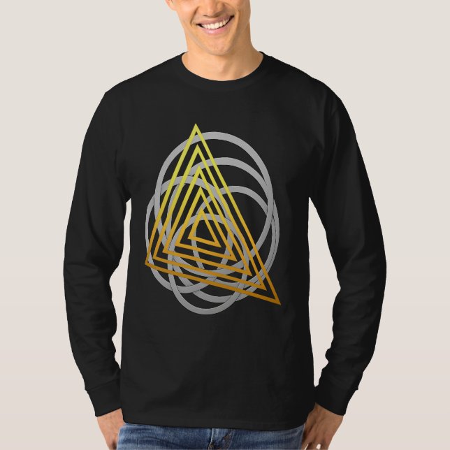 Camiseta Geométrica Silver & Gold Fusion | Ab Mode (Anverso)