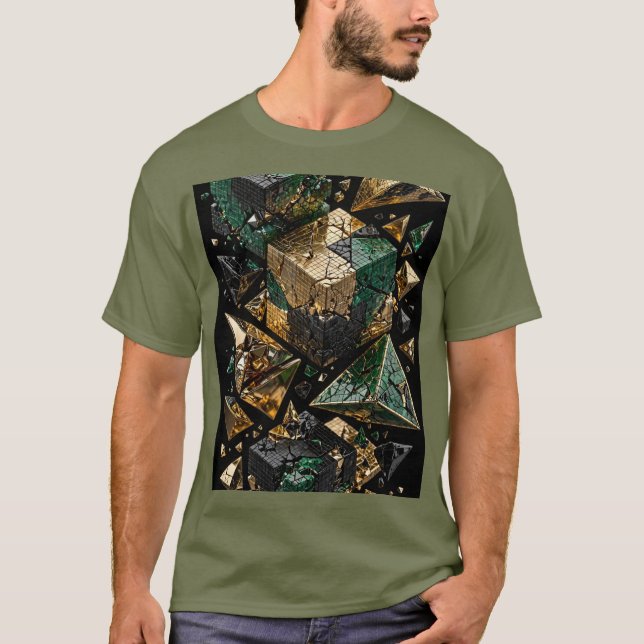 Camiseta Geométrico 3D Super Mosaico  (Anverso)