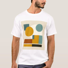 Camiseta Geométrico Abstracto De La Mitad De Siglo Moderno