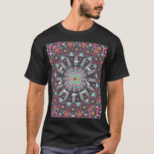 Camiseta Geométrico azteca: patrón de círculo colorido