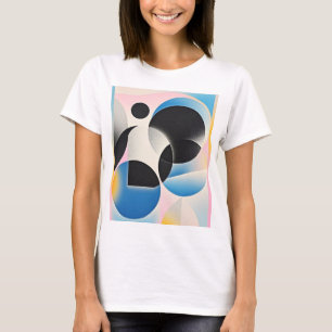 Camiseta Geométrico de arte abstracto vibrante y caprichoso