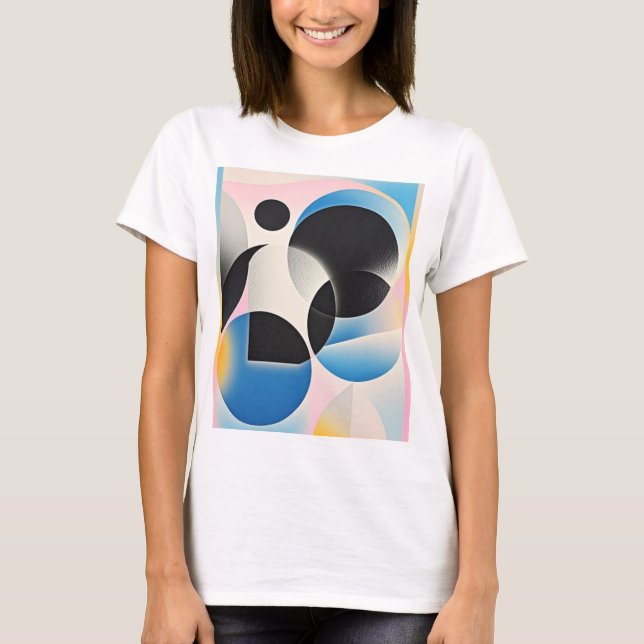 Camiseta Geométrico de arte abstracto vibrante y caprichoso (Anverso)