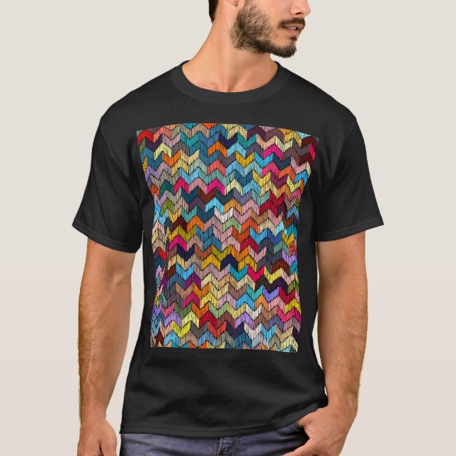 Camiseta Geométrico de tribal de origen étnico (Anverso)