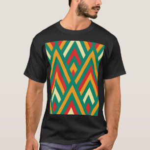 Camiseta Geométrico Decorativo: Resumen Vintage Sin Marea.
