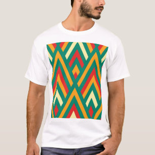 Camiseta Geométrico Decorativo: Resumen Vintage Sin Marea.