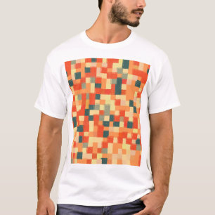 Camiseta Geométrico Grande: Patrón Abstracto Sin Marea.