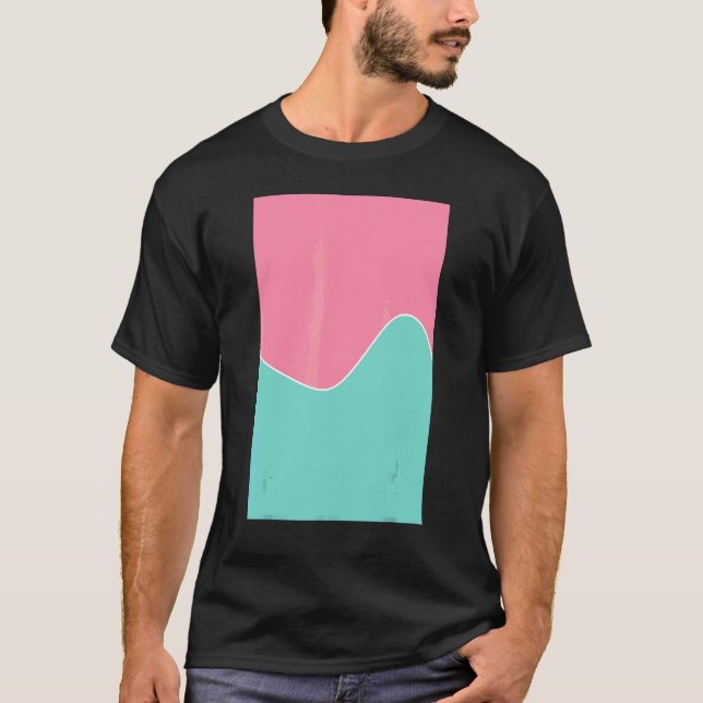 Camiseta Geométrico Modelo De Dos Ondas De Tono Baker Mille (Anverso)