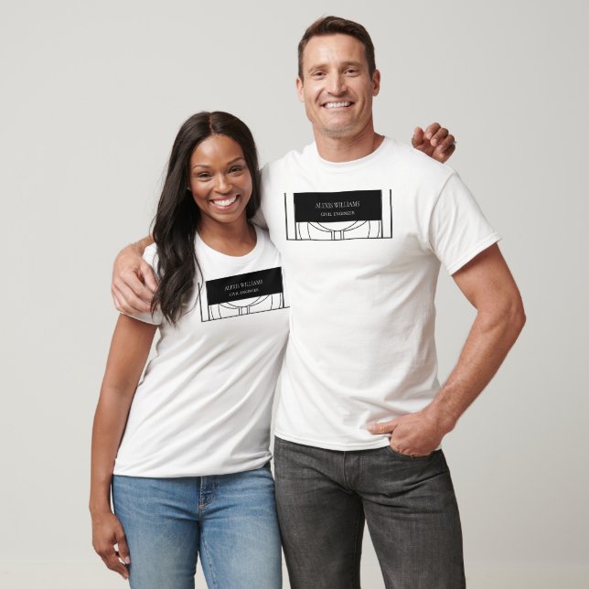 Camiseta Geométrico Moderno Minimalista Elegante Profesiona (Unisexo)