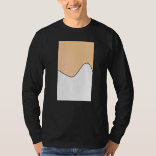 Camiseta Geométrico Patrón De Dos Ondas De Tono Peach Profu