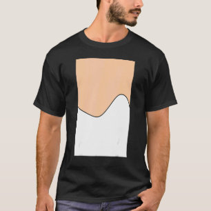 Camiseta Geométrico Patrón De Dos Ondas De Tono Peach Profu