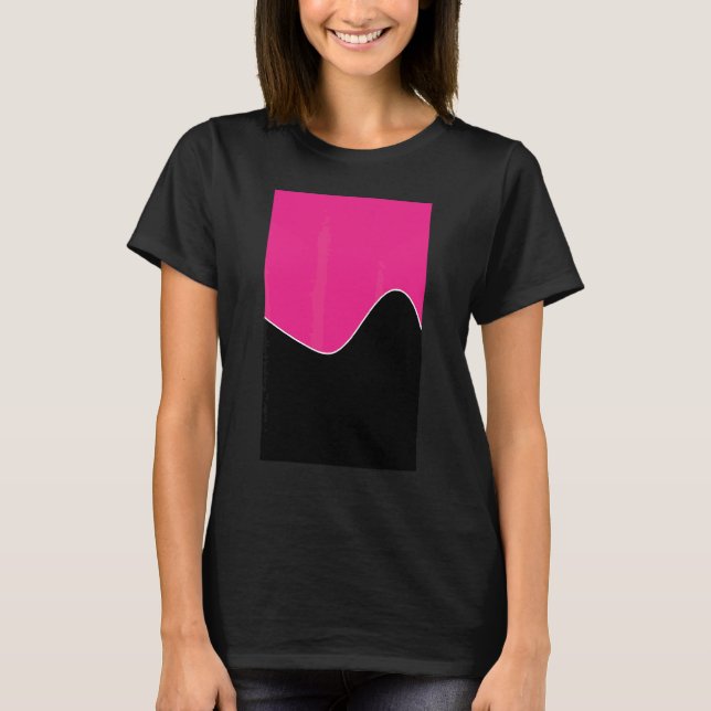 Camiseta Geométrico Patrón De Oleada De Dos Tones Cerido Pr (Anverso)