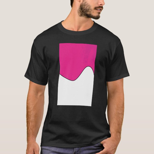 Camiseta Geométrico Patrón De Onda De Dos Tonos Cerido Prof (Anverso)
