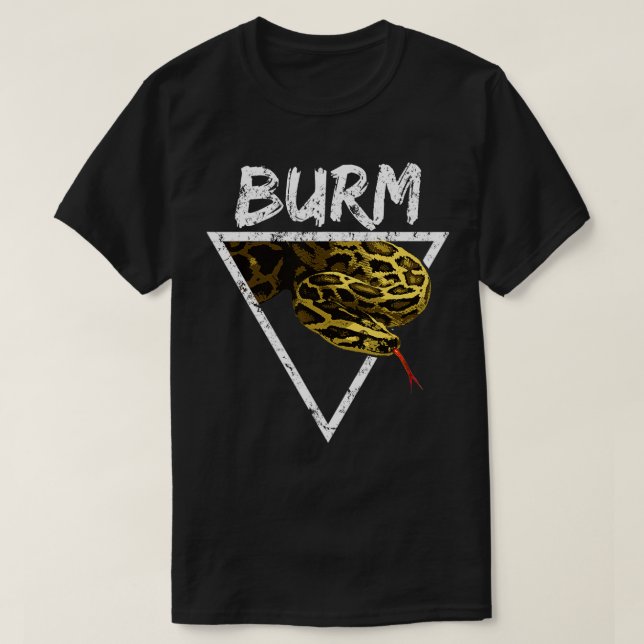 Camiseta Geométrico propietario de la serpiente Python birm (Diseño del anverso)