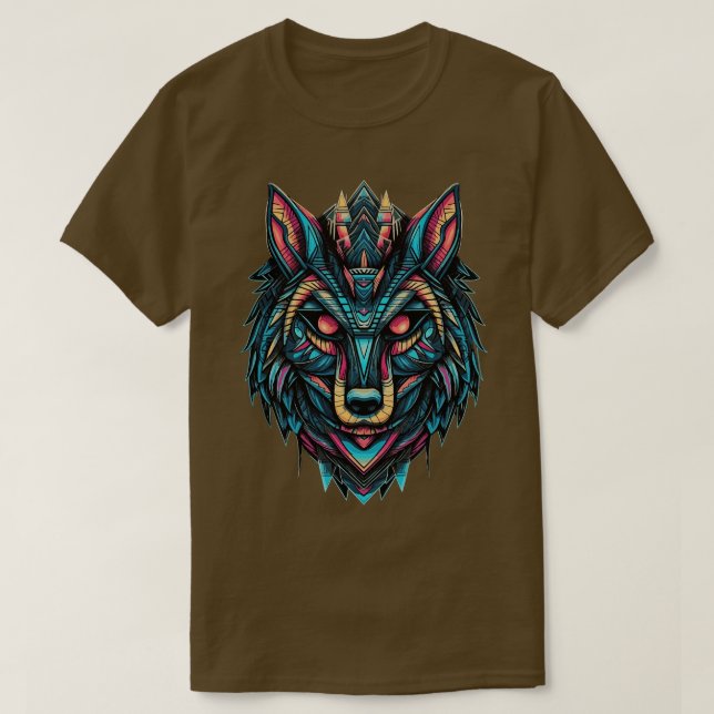 Camiseta Geométrico Resumen Wolfs Head 1 (Diseño del anverso)
