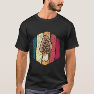 Camiseta Geométrico Retro Estilo Morel Mushroom Foraging My