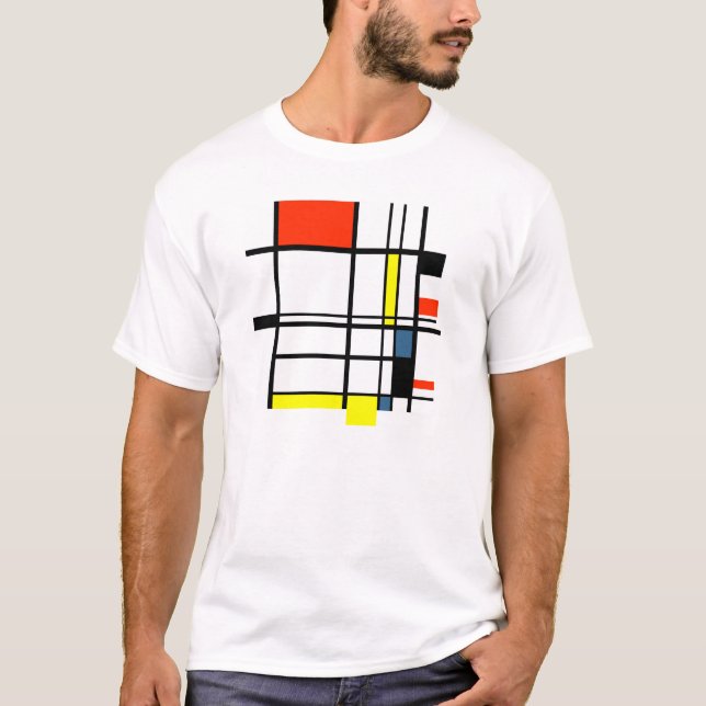 Camiseta Geométrico un la Mondrian (Anverso)