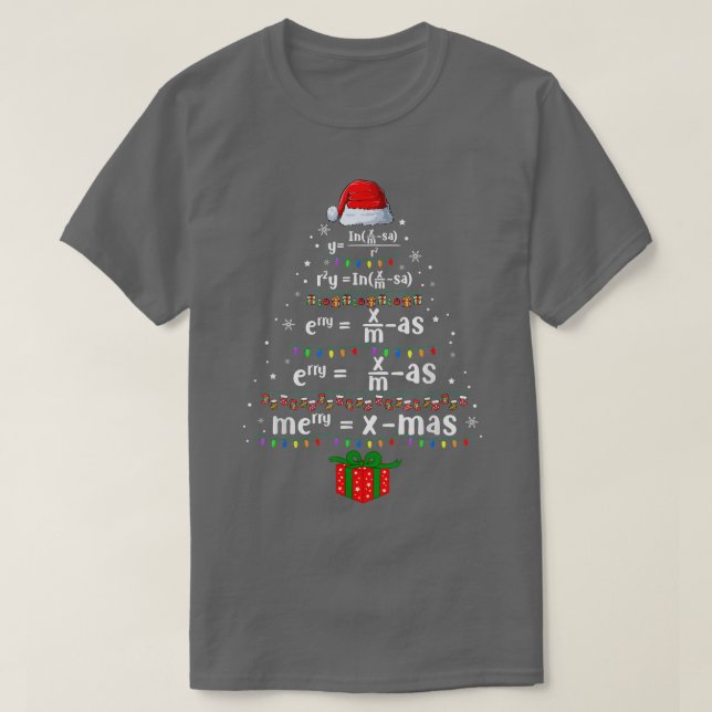 Camiseta Geometry Math Science Teacher Merry Christmas (Diseño del anverso)