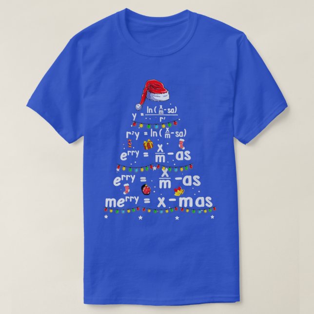 Camiseta Geometry Math Science Teacher Merry Christmas (Diseño del anverso)