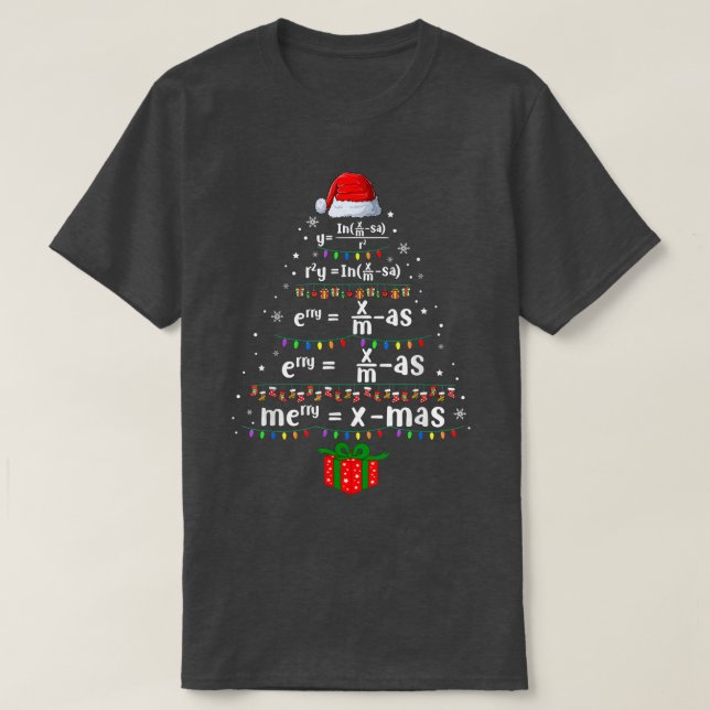 Camiseta Geometry Math Science Teacher Merry Christmas (Diseño del anverso)