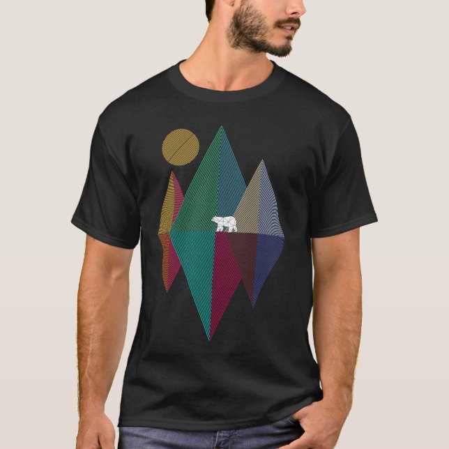 Camiseta Geometry mountain bear (Anverso)