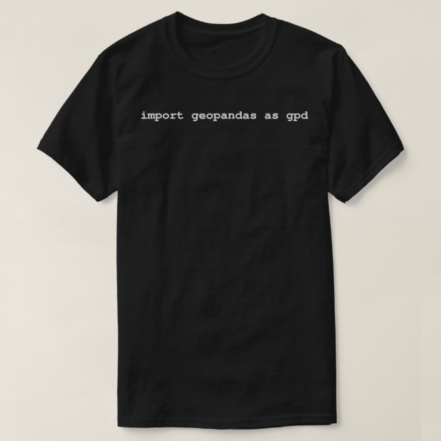 Camiseta Geopandas Funny GIS Programación Python  (Diseño del anverso)