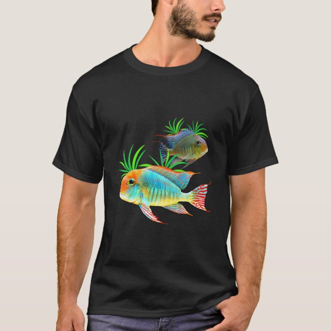 Camiseta Geophagus Eartheater Cichlid Fish Tank Aquarium Ke (Anverso)