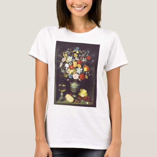 Camiseta Georg Flegel Gran trozo de flores (en el nicho) (Anverso)