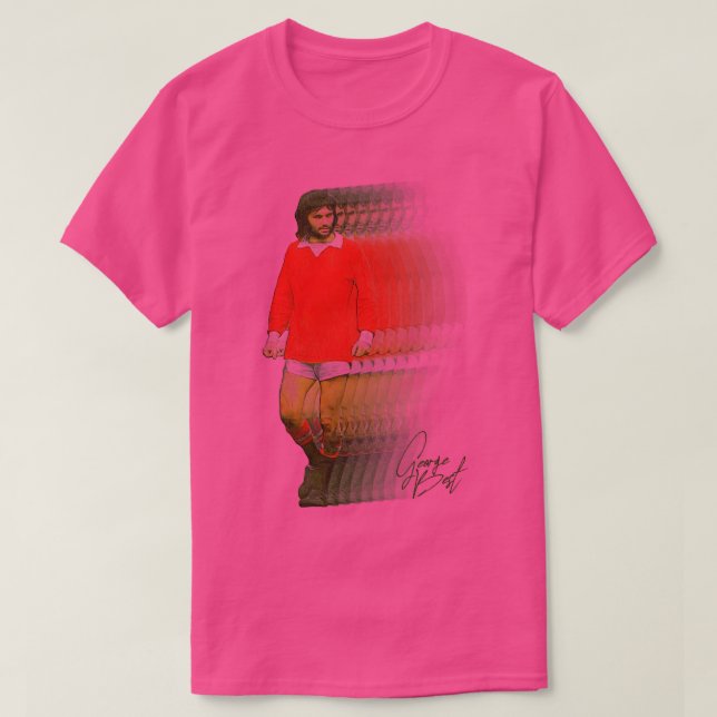 Camiseta George Best Retro Fade (Diseño del anverso)