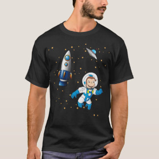 Camiseta George El Curioso Astronauta Mono Personalizado En