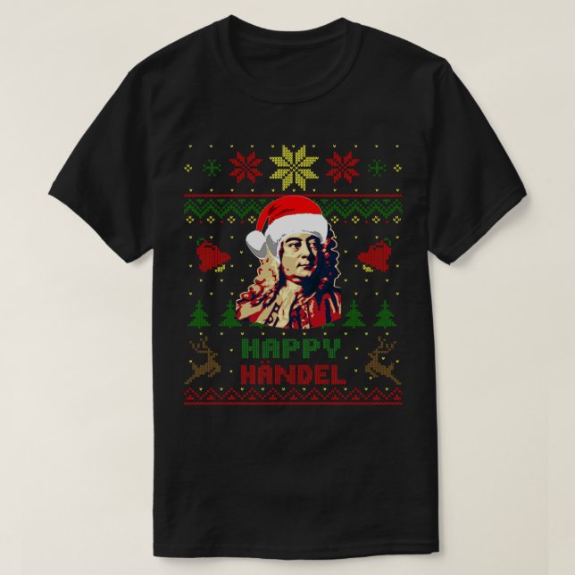 Camiseta George Frideric Handel Funny Navidades 1 (Diseño del anverso)