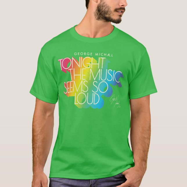 Camiseta George Michaelonighthe Music Retro Rainbow Light f (Anverso)