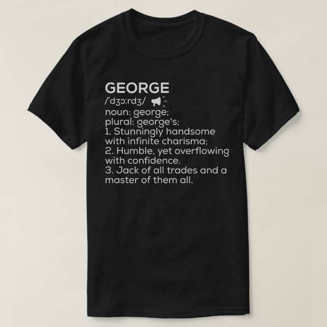 Camiseta George Nombre Definición George Significado Nombre (Diseño del anverso)