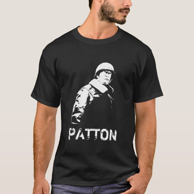Camiseta George S. Patton -- Héroe de la guerra (Anverso)
