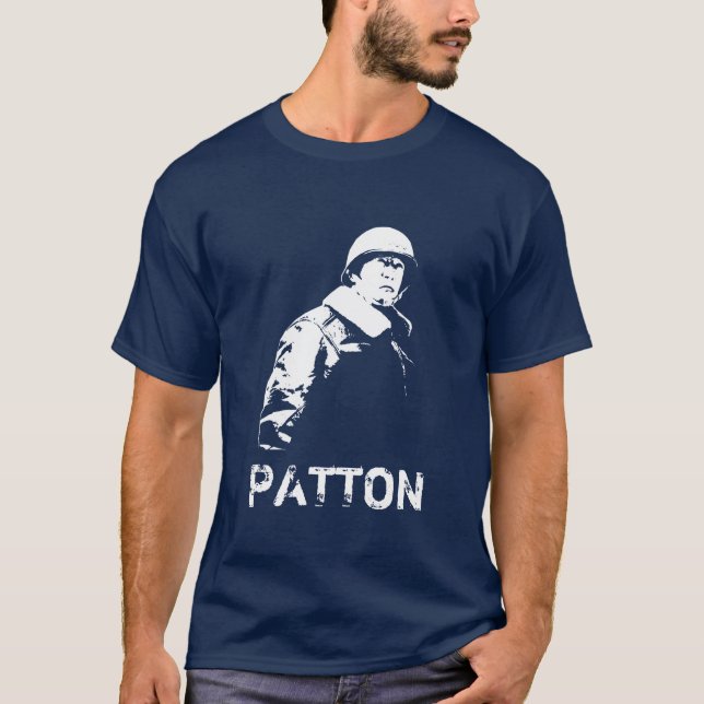Camiseta George S. Patton -- Héroe de la guerra (Anverso)