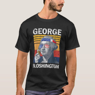 Camiseta George Sloshington Washington 4 de julio americano