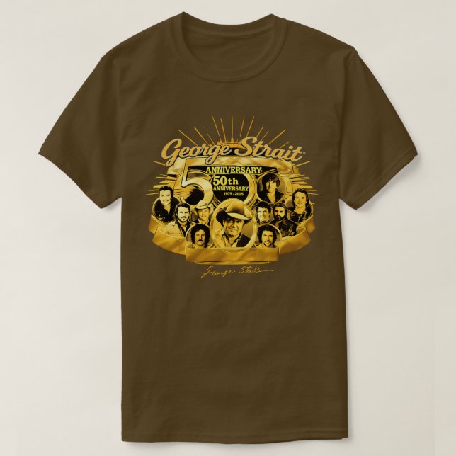 Camiseta George Strait 50º ANIVERSARIO 1975 - 2025 GRACIAS  (Diseño del anverso)