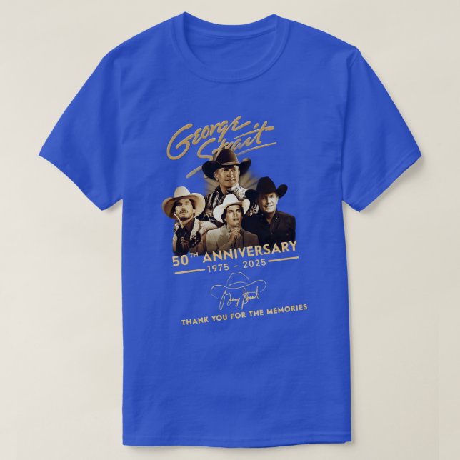 Camiseta George Strait 50º ANIVERSARIO 1975 - 2025 GRACIAS  (Diseño del anverso)