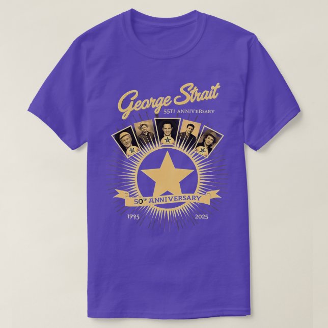 Camiseta George Strait 50º ANIVERSARIO 1975 - 2025 GRACIAS  (Diseño del anverso)