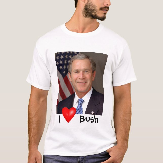 Camiseta George W. Bush corazón (Anverso)