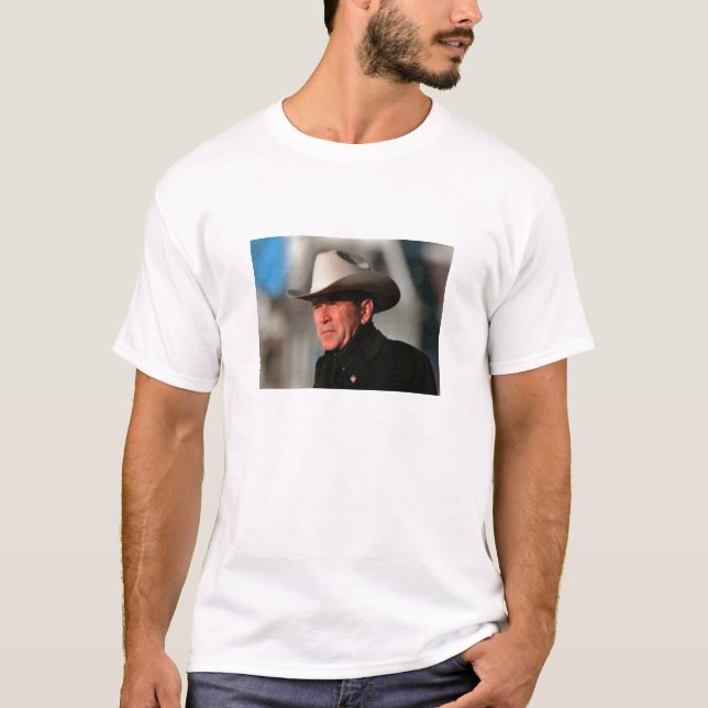 Camiseta George W. Bush - vestido en el negro que lleva a (Anverso)