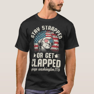 Camiseta George Washington, 4 De Julio, Permanece Atrapado 