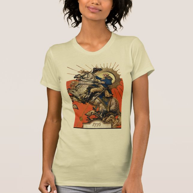 Camiseta George Washington a caballo (Anverso)