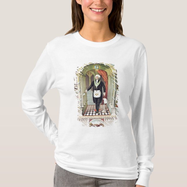 Camiseta George Washington como Freemason (Anverso)