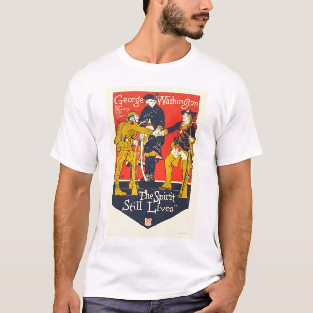 Camiseta George Washington "el alcohol todavía vive " (Anverso)