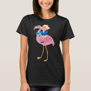 Camiseta George Washington Flamingo 4 De Julio American Fl