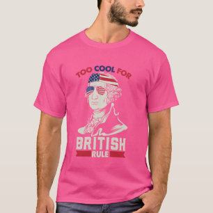 Camiseta George Washington Fun Stars tira la bandera de los