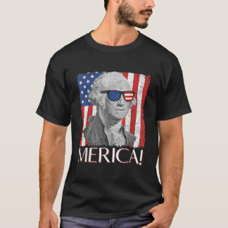 Camiseta George Washington Merica Bandera Patriótica Americ