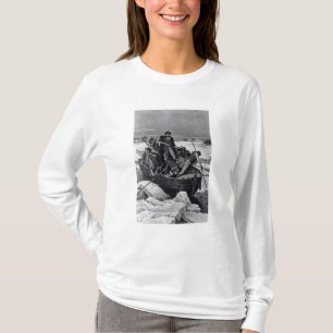 Camiseta George Washington que cruza el río Delaware
